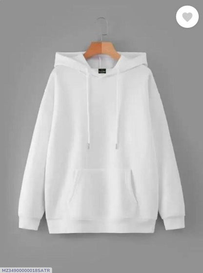 Stitched Fleece Hoodie, White